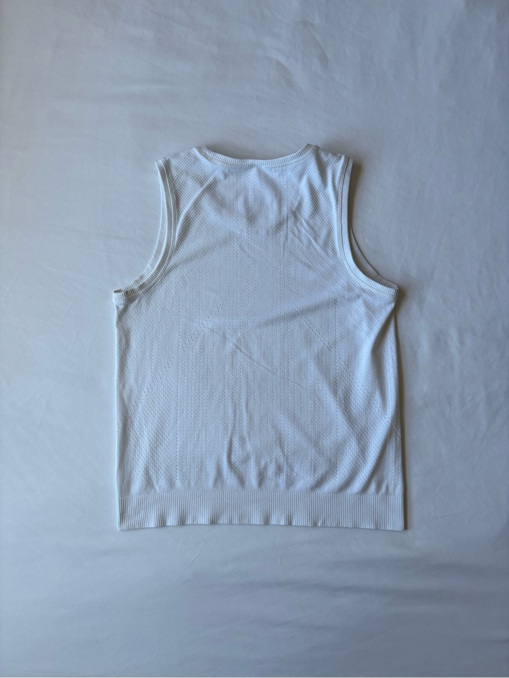 Athleta White Ribbed Tank Top - Picture 2 of 5